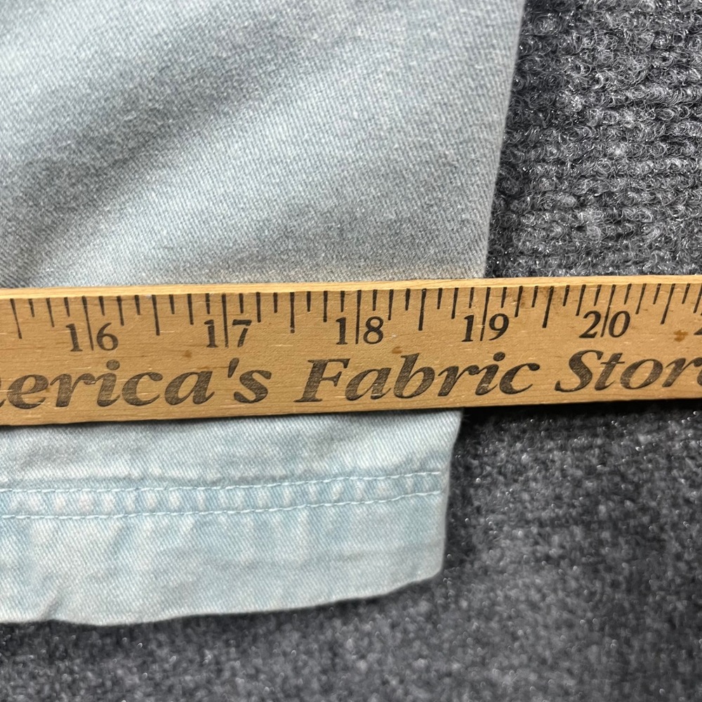 Free People Wide Leg Pants Women XL Light Wash Blue Cotton D-Ring OB2201452 - Picture 11 of 12